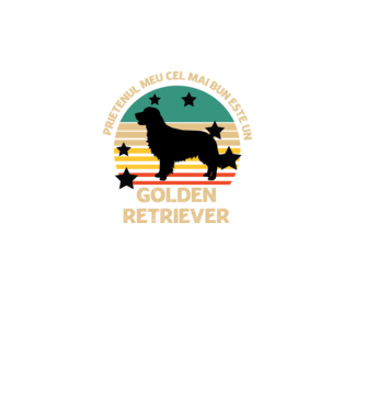 Prietenul meu cel mai bun este un golden retriever model negru pe tricou