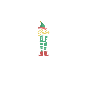 Elf family sister model negru pe tricou