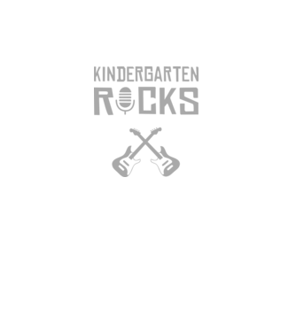 Kindergarten rocks model negru pe tricou