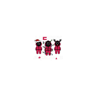 Merry squidmas model negru pe tricou