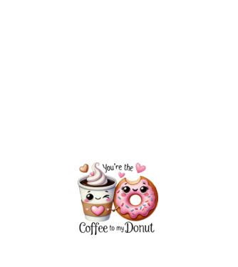 Coffee to my Donut model negru pe tricou