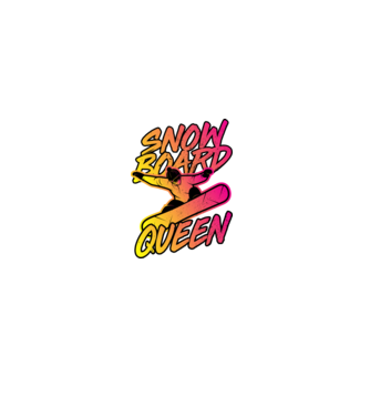 snowboard queen model negru pe tricou