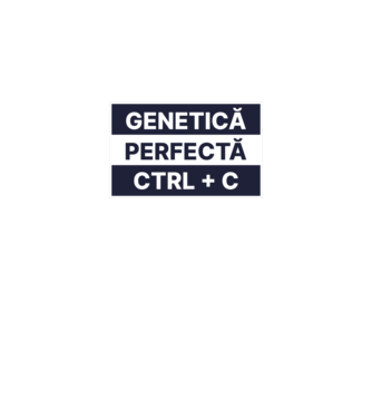 Genetică perfectă CTRL + C model alb pe tricou