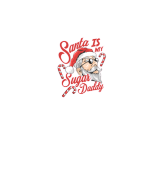 Santa is my sugar daddy model turcoaz pe tricou