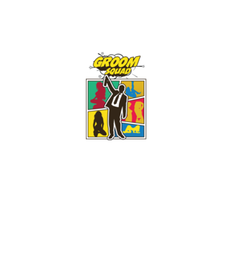 Comic Groom Squad model gri pe tricou