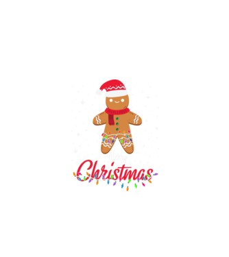 Merry christmas cookie model negru pe tricou