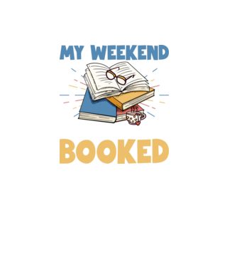 My weekend booked model negru pe tricou