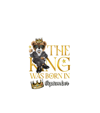The king was born int SEPTEMBER model negru pe tricou