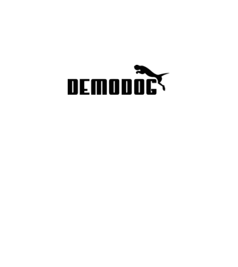 demodog logo black model gri pe tricou