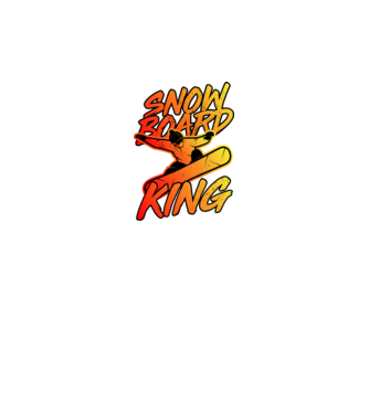 snowboard king model negru pe tricou