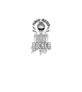 femeie - mutter - rocker model alb pe tricou
