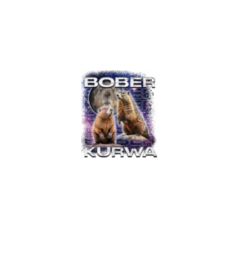 Bóber Kurwa universe model albastru jeanși pe tricou