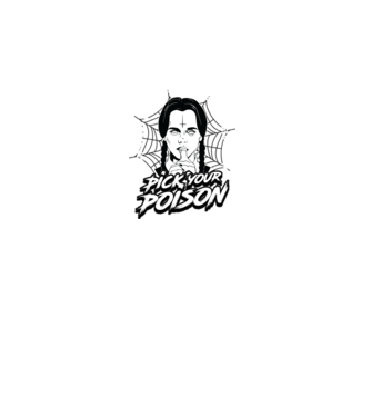 WEDNESDAY Pick your poison model turcoaz pe tricou