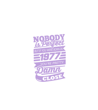 Nobody 1977 model albastru închis pe tricou