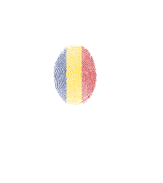 România fingerprint model negru pe tricou