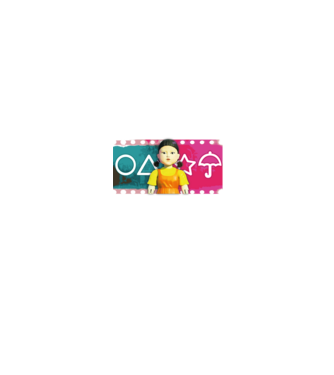 squid game drawing model negru pe tricou