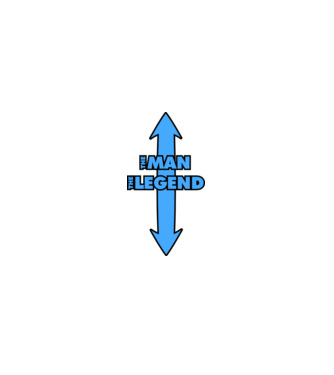 The Man The Legend model negru pe tricou