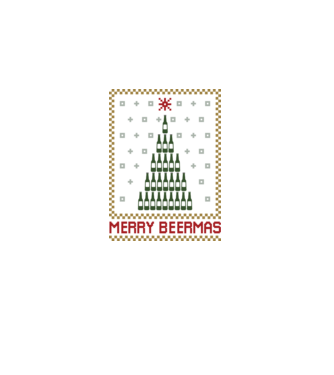 Merry Beermas model negru pe tricou
