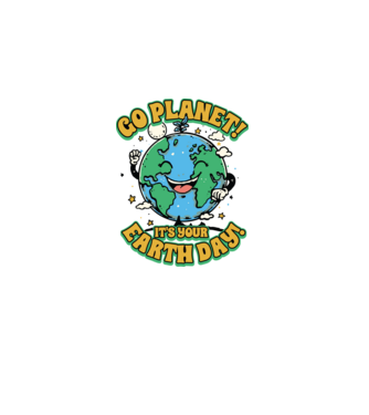Go planet model alb pe tricou