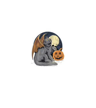 Halloween cica model negru pe tricou