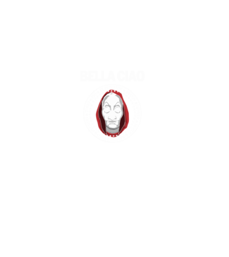 bella ciao stroke white model negru pe tricou