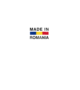 made in romania model negru pe tricou