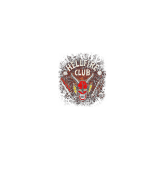 hellfire club stranger things model negru pe tricou