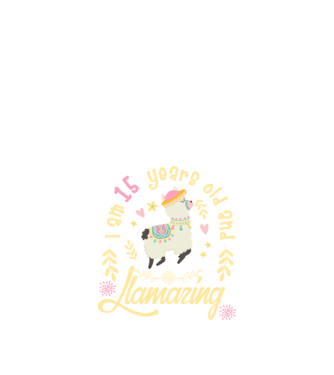 Birthday Llamazing 15 years old model negru pe tricou