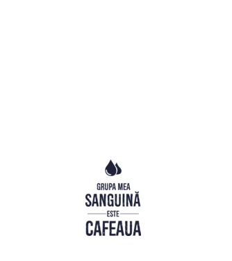 Grupa mea sanguină este cafeaua model negru pe tricou