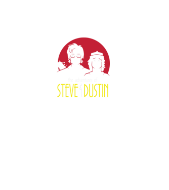 steve and dustin model turcoaz pe tricou