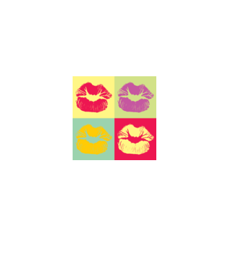 Pop Art Kiss model galben pe tricou