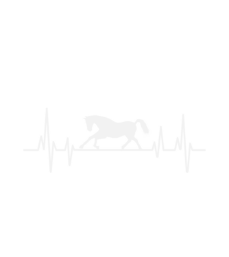 horse heartbeat model alb pe tricou
