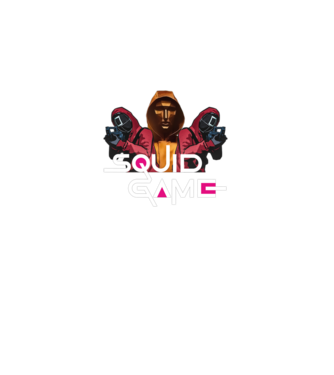squid game poster model negru pe tricou