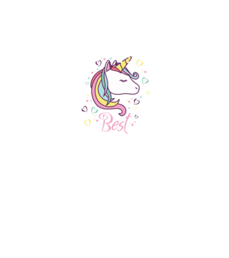Unicorn Best model negru pe tricou