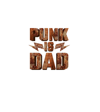 PUNK IS DAD model negru pe tricou