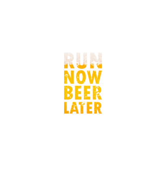 Run now beer later model negru pe tricou