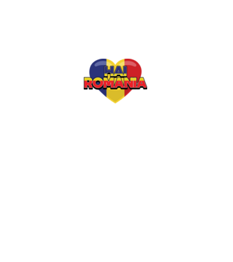 Romania heart model negru pe tricou