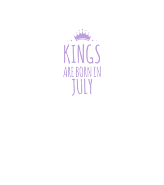 Kings are born in - July model mov pe tricou