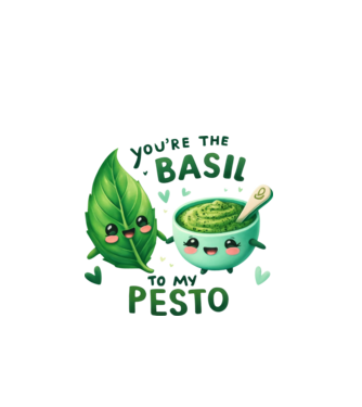Basil to my Pesto model alb pe tricou