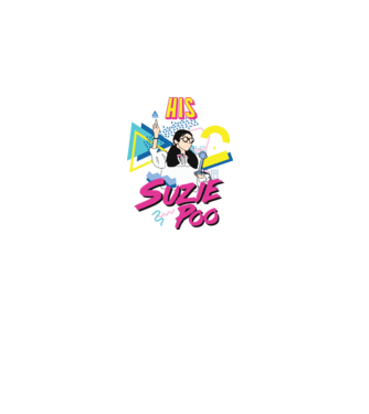 Stranger couple 80s retro Suzie model alb pe tricou