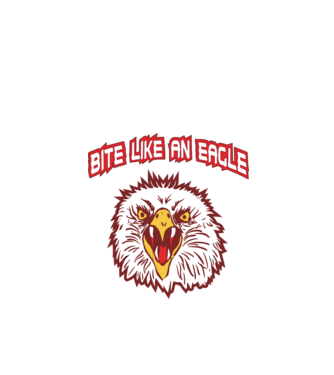 bite like an eagle cobra kai model negru pe tricou