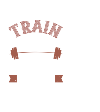 Train Hard model negru pe tricou