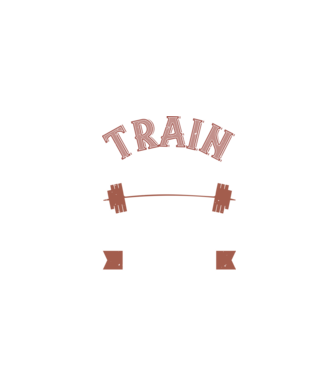 Train Hard model negru pe tricou