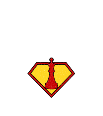 SuperChess rege model albastru închis pe tricou