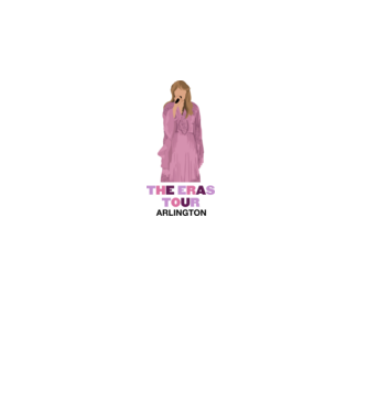 Taylor Swift The Eras Tour Arlington 3 model alb pe tricou