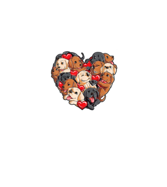 Puppy Heart model albastru jeanși pe tricou