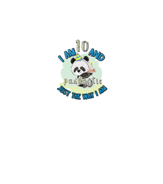 PANDASTIC 10 model alb pe tricou