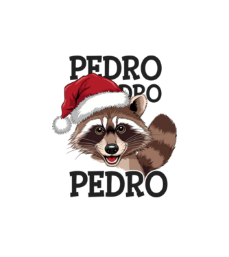 Pedro pedro xmas model alb pe tricou