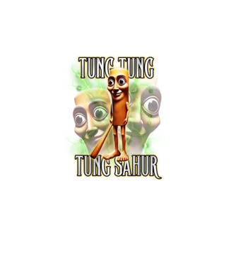 Tung Tung Tung Sahur model turcoaz pe tricou