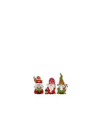 Xmas gnomes 2 model alb pe tricou